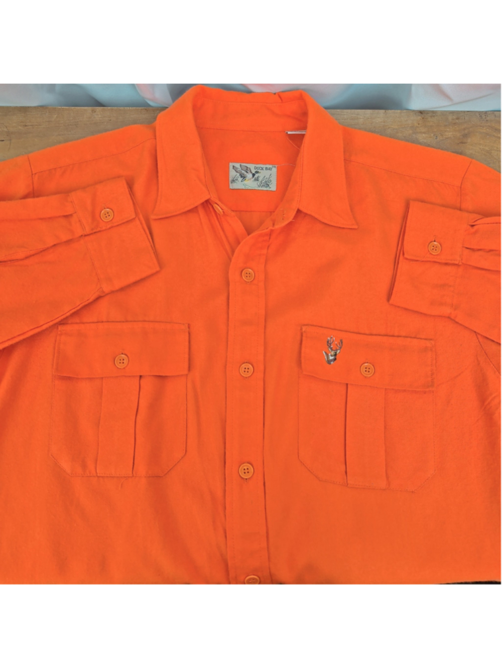 Vintage Oversied Blaze Orange Flannel Shirt